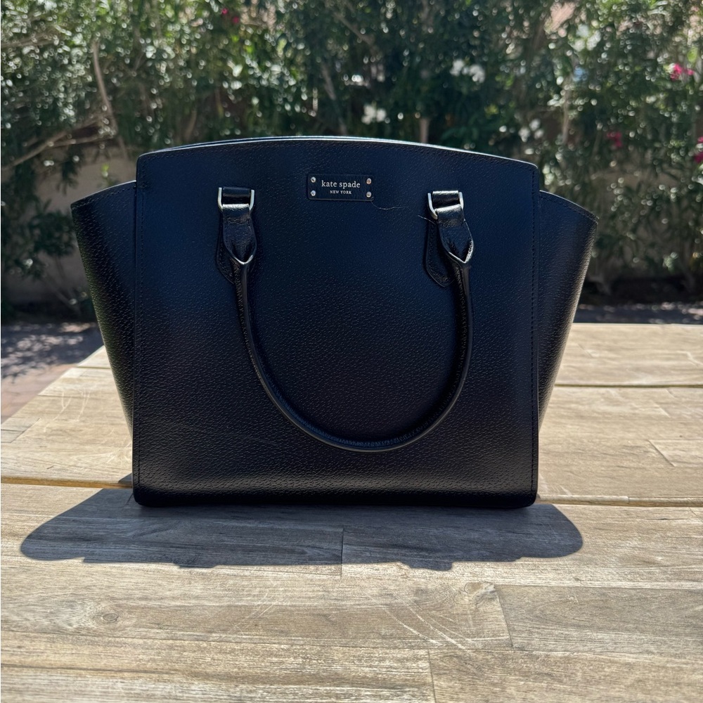 Kate Spade Black Leather Tote Bag